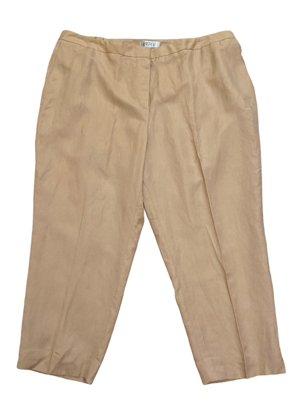 Kasper Sesame Beige Linen Blend Dress Pants work career office